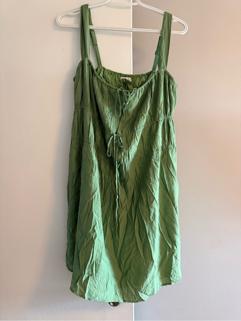 Abercrombie & Fitch Light Green Tie-Front Sundress